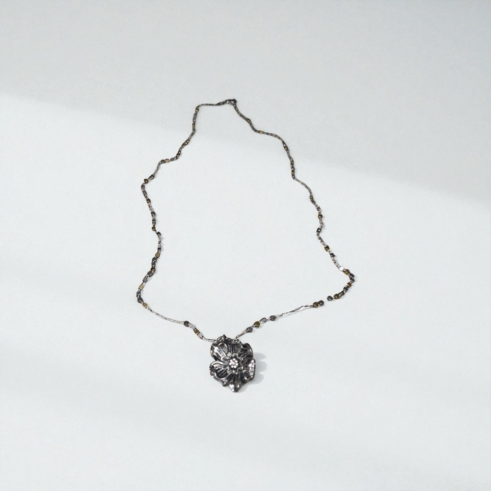 Lucky Brand Silver Floral Pendant Necklace - Picture 5 of 5